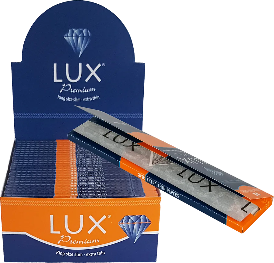 LUX Premium Papers King Size Slim, Display und Heftchen